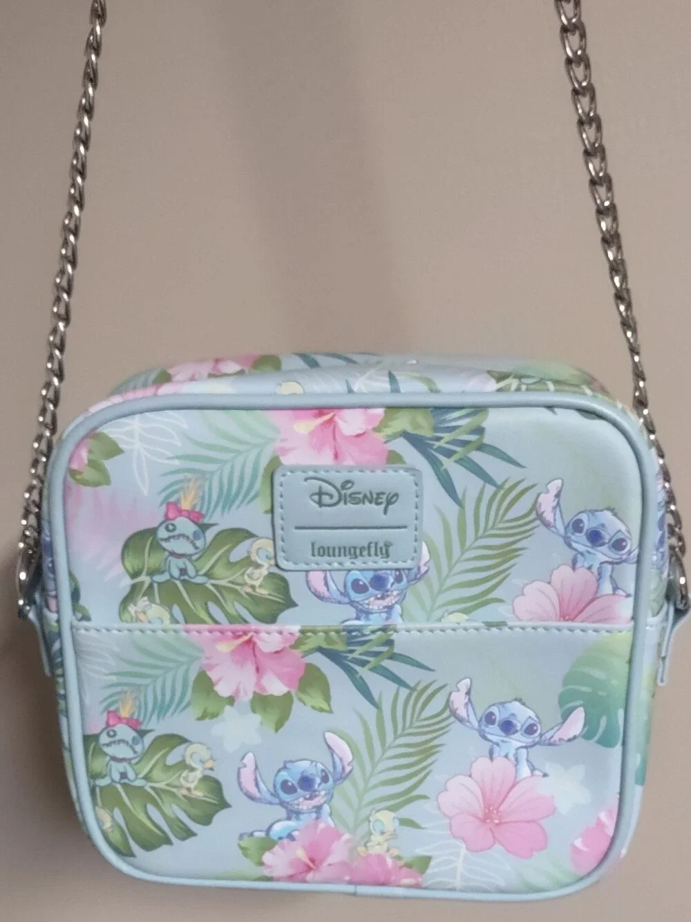 Loungefly Disney Stitch Duck Flower Square Crossbody Bag ...Approx 8
